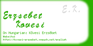 erzsebet kovesi business card