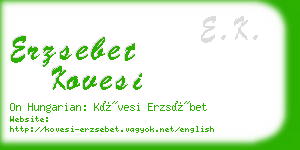 erzsebet kovesi business card